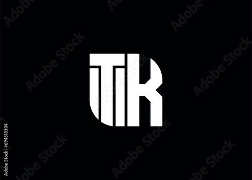 Monogram Letter TK Logo Design vector template.