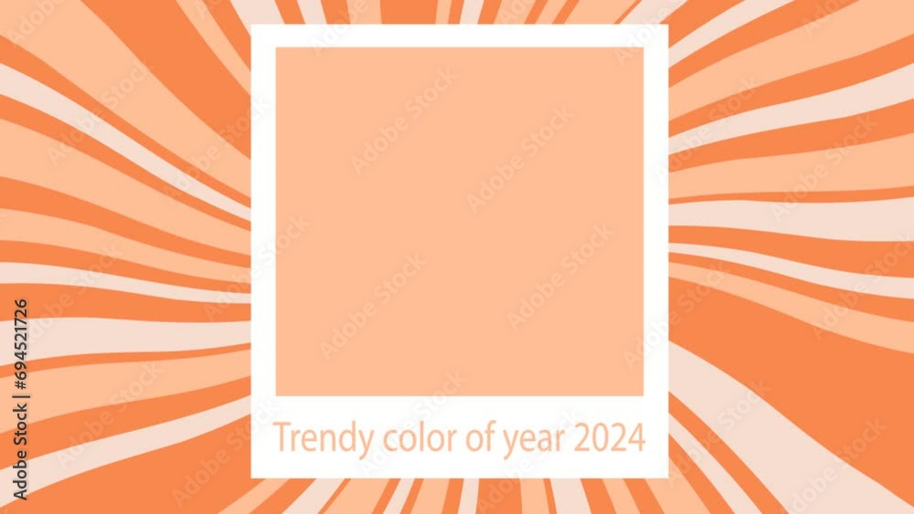Trendy color of year 2024 Trendy color palette sample. Abstract floral pattern swatch colors collage. Peach new trend