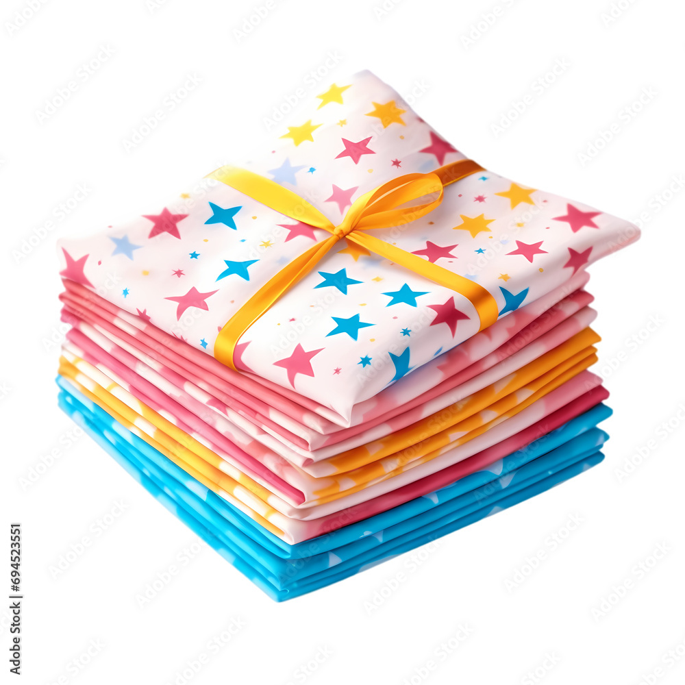 Birthday party napkin isolated on transparent background