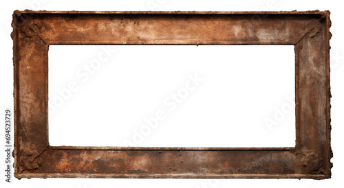 Rusty metal frame cut out