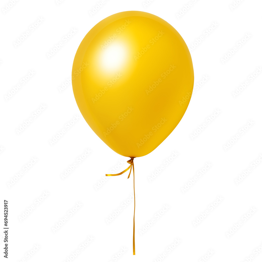 Yellow balloon, isolated on a transparent background. Balloon in PNG format, holiday paraphernalia, as a symbol of a birthday or wedding. Yellow balloon, isolated on a transparent background. Balloon in PNG format, holiday paraphernalia, as a symbol of a birthday or wedding.