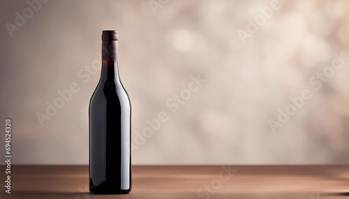 bottle of wine on a wooden table