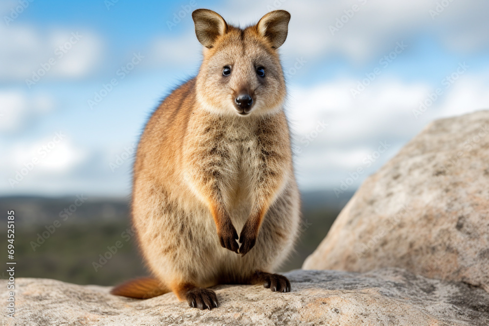 Naklejka premium Image photo of quokka wallaby
