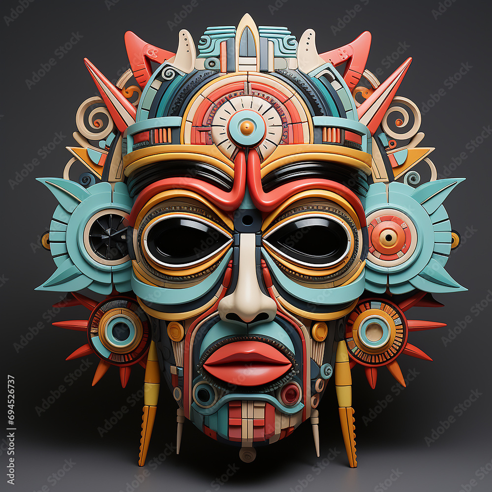 Naklejka premium a mask with glasses that are like art sculptures