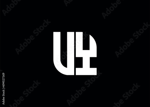 Monogram Letter UY Logo Design vector template.