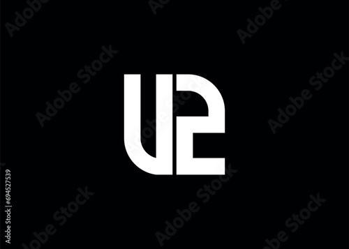 Monogram Letter UZ Logo Design vector template
