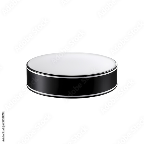 Black and white exhibition stand isolated on transparent background