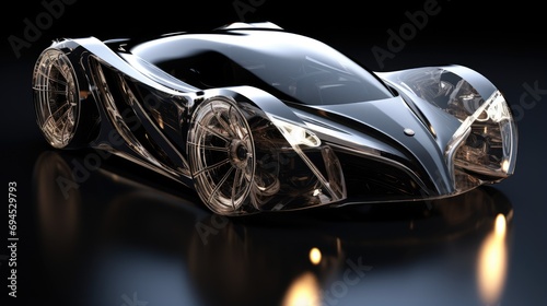 car sport glass style transport expensive model ai generated