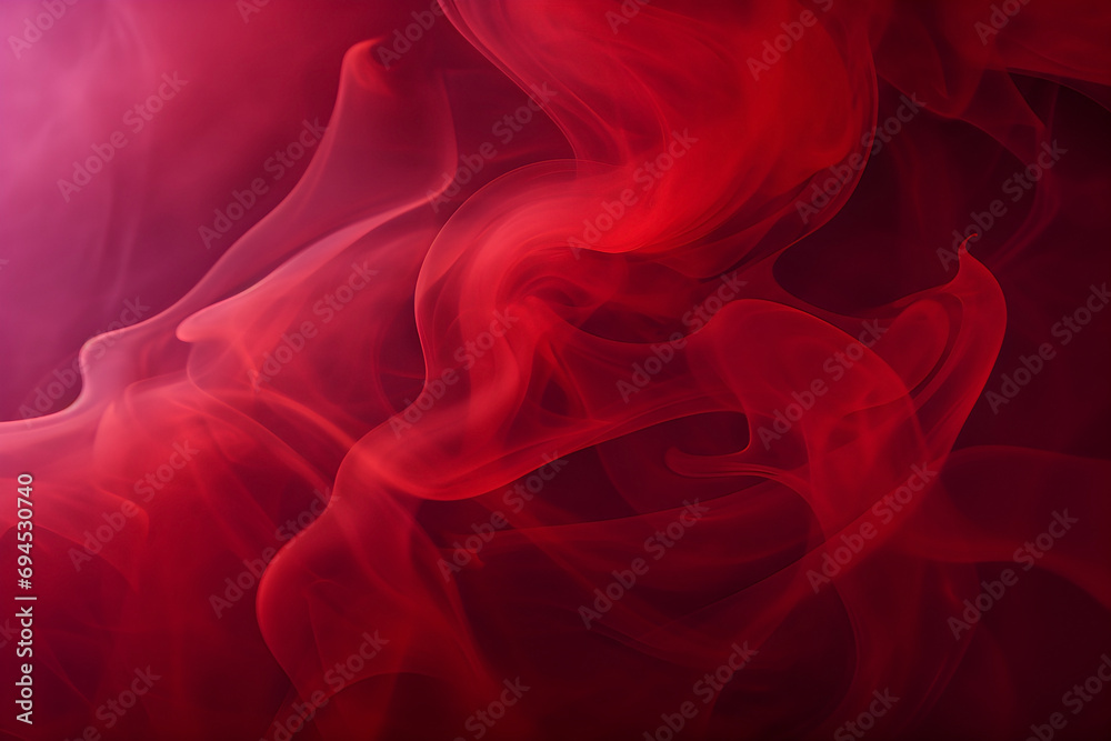 Obraz premium red smoke texture on black background