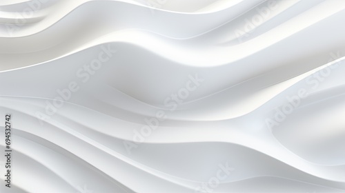 White silk 3d abstract background wallpaper ai generated