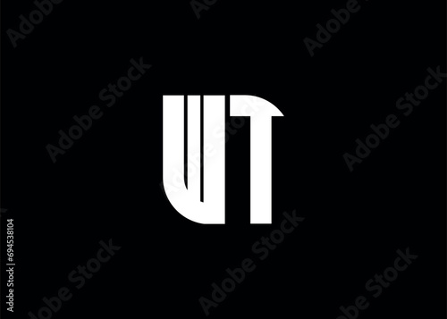 Monogram Letter WT Logo Design vector template.