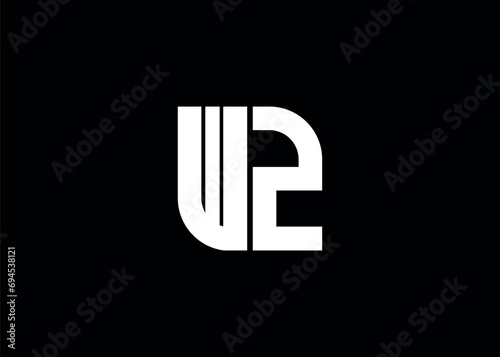 Monogram Letter WZ Logo Design vector template
