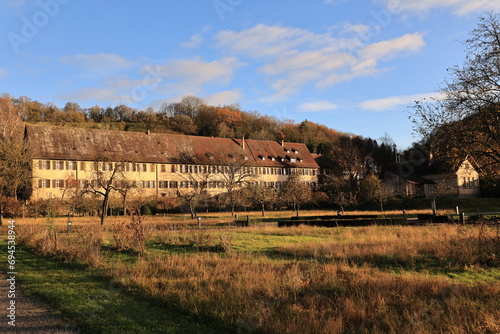 Blick in den Klostergarten von Kloster Schöntal in Baden-Württemberg	 photo