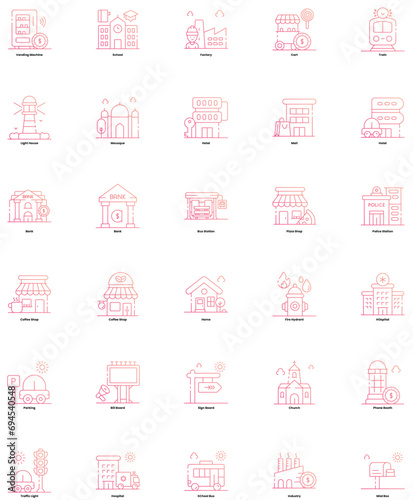 City, elements, icon, urban, skyline, building, architecture, cityscape, modern, downtown, skyscraper, design, vector, graphic, illustration, silhouette, metropolis, symbol, landmark, outline, flat photo