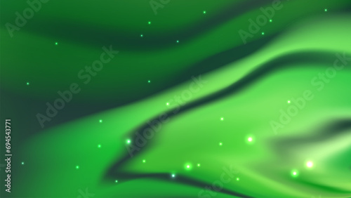 abstract vector background with green borealis