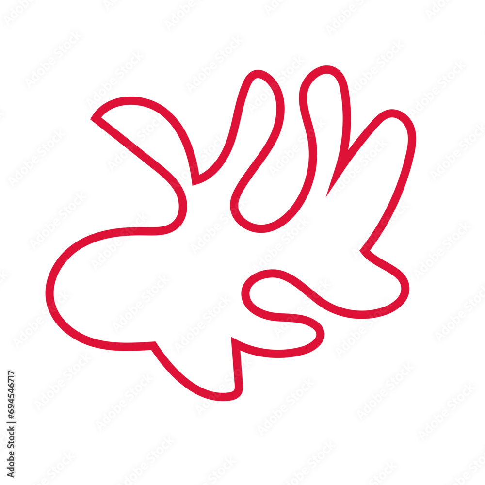 Red abstract shapes outlines vector Red abstract shapes outlines vector