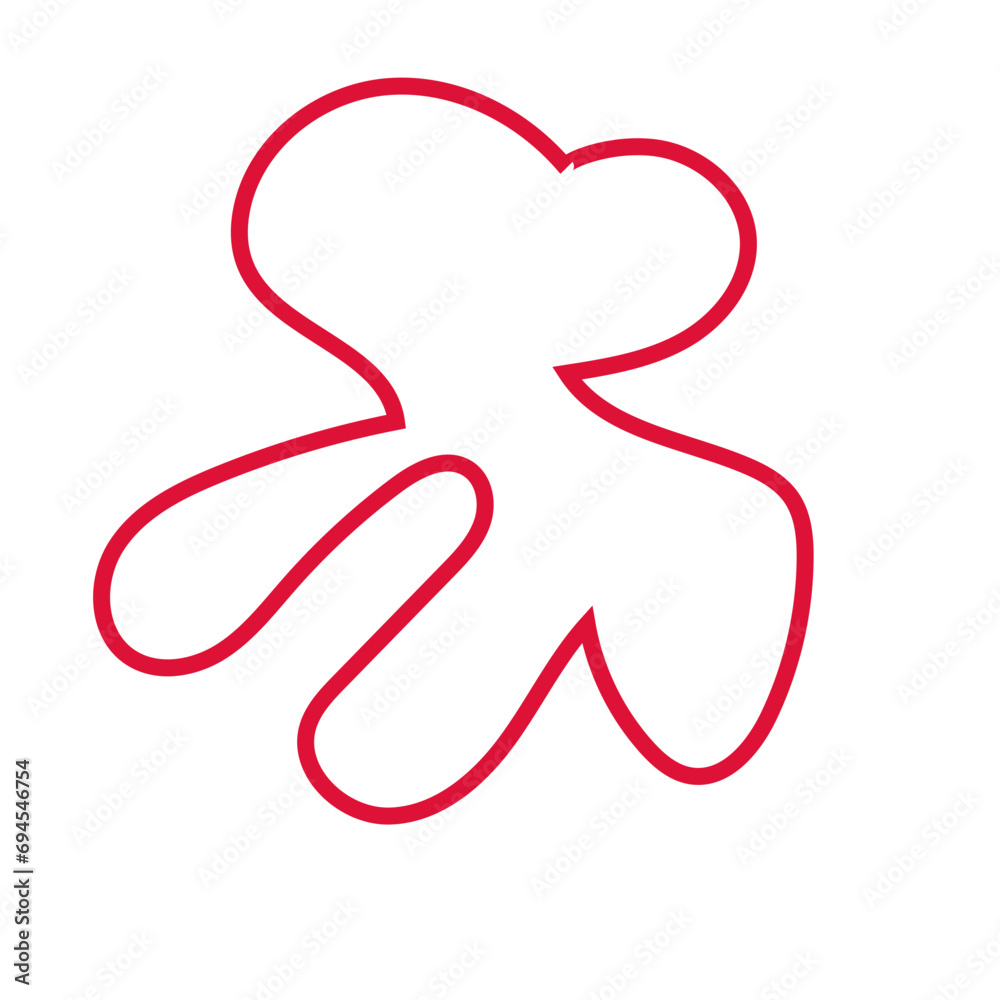 Red abstract shapes outlines vector Red abstract shapes outlines vector