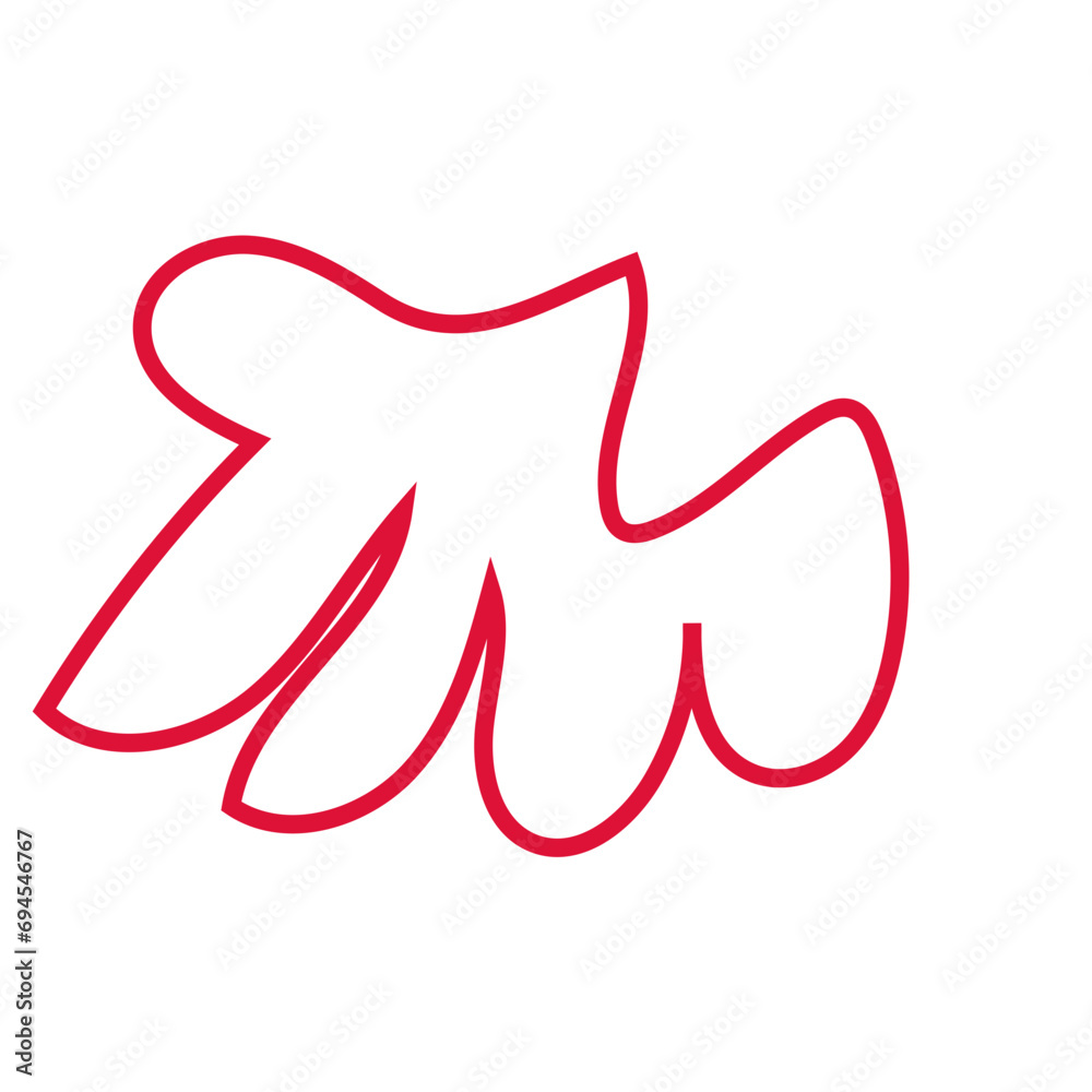 Red abstract shapes outlines vector Red abstract shapes outlines vector