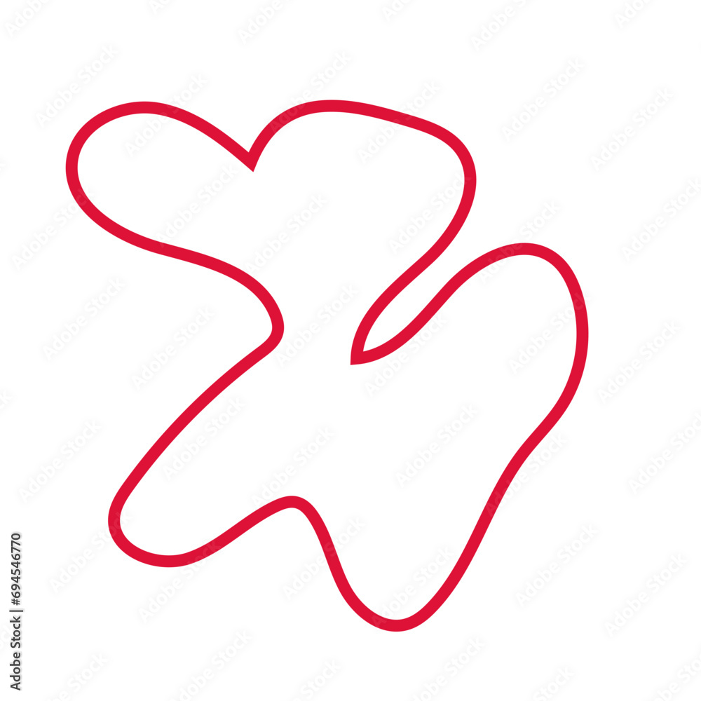 Red abstract shapes outlines vector Red abstract shapes outlines vector