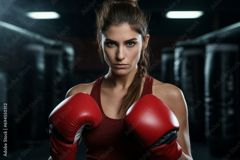 Image photo of female professional boxer