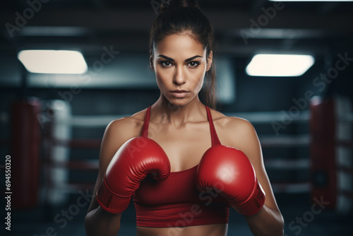 Image photo of female professional boxer