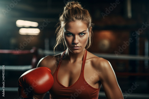 Image photo of female professional boxer