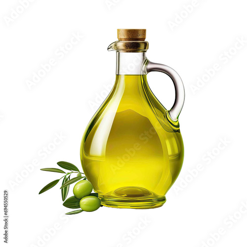 olive oil in jar isolated on transparent background 