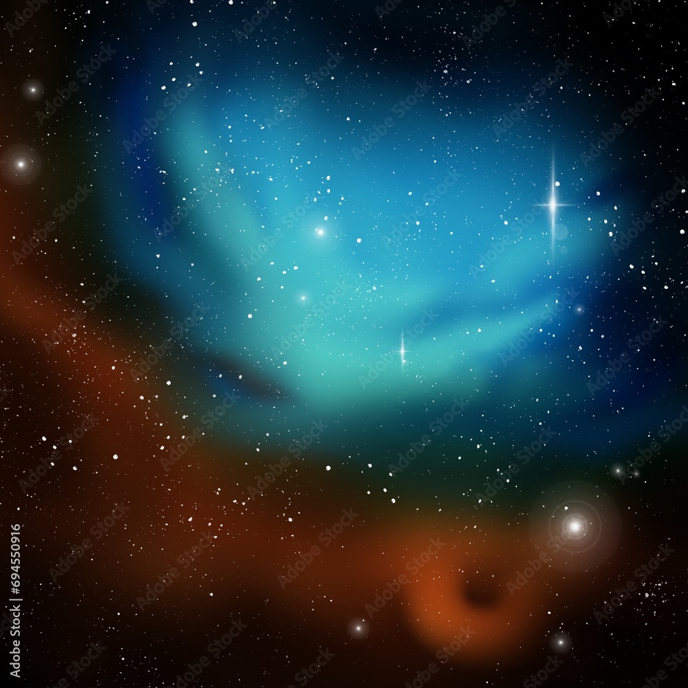 Obraz premium Space and beautiful nebula