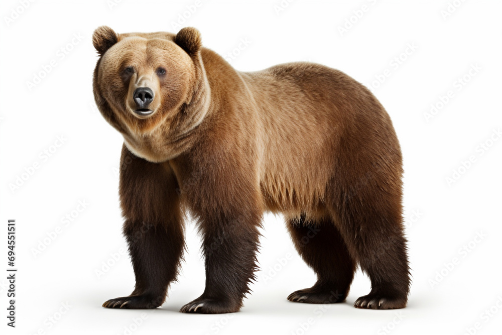 Brown bear image photo, white background