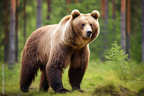 Brown bear image photo, white background © MFlex