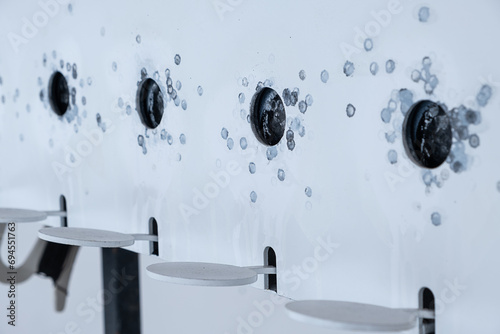Foto Close up of open biathlon targets
