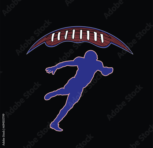 illustration of a football wide receiver