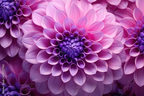 Ethereal Elegance Macro View of Purple Dahlia Petals for Floral Abstract
