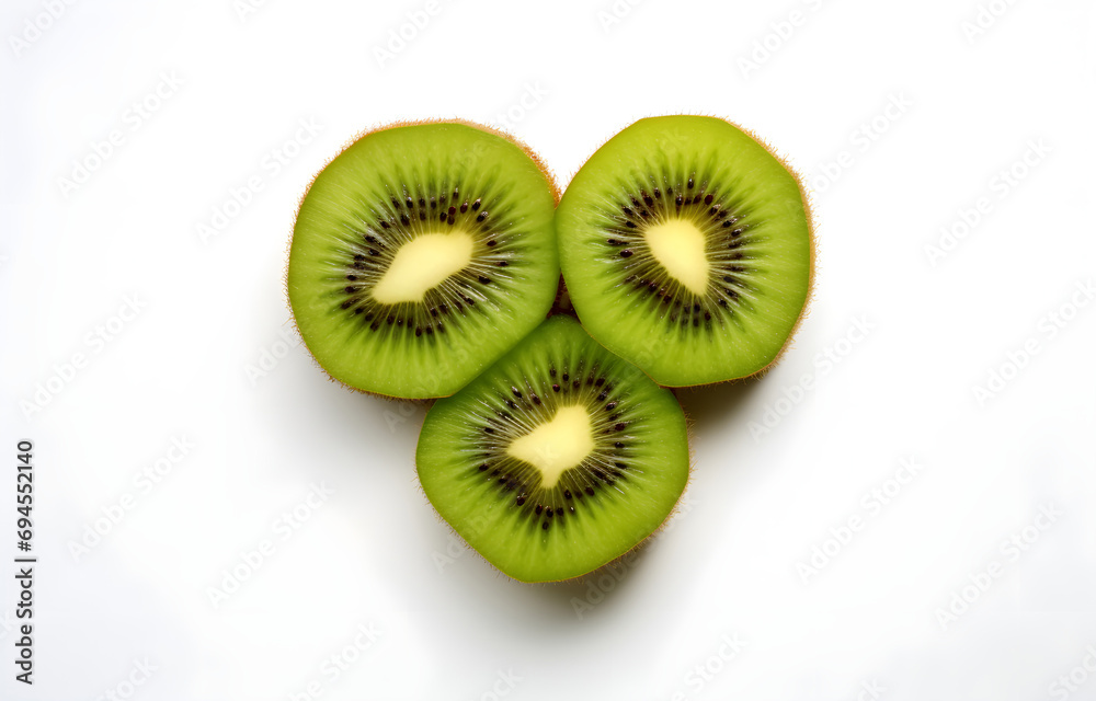 juicy kiwi fruit heart shape isolated on white background top view juicy kiwi fruit heart shape isolated on white background top view