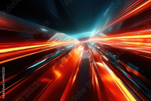 Futuristic Energy Vector Abstract Depicting Technological Speed and Motion © Didikidiw61447