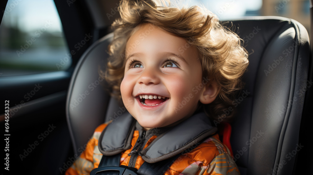 small kid, boy or girl sitting on a child seat in a car, fastened with belts, travel, road trip, traffic rules, safety, smiling baby, technology, passenger, joyful face, emotional portrait, window small kid, boy or girl sitting on a child seat in a car, fastened with belts, travel, road trip, traffic rules, safety, smiling baby, technology, passenger, joyful face, emotional portrait, window