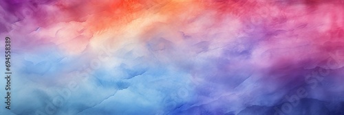 abstract watercolor texture multicolored background, blue, orange and pink painted surface for design banner