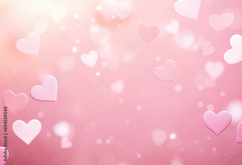 there are many pink hearts scattered on a pink background