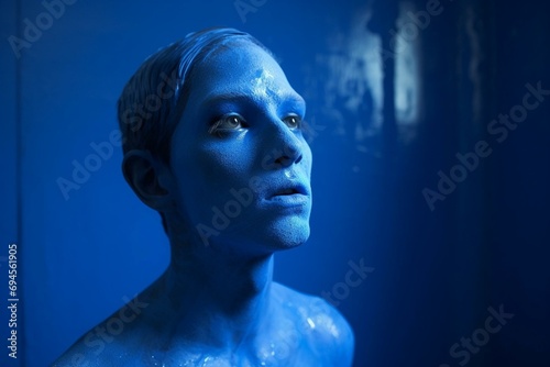 A blue image from 2011. Generative AI