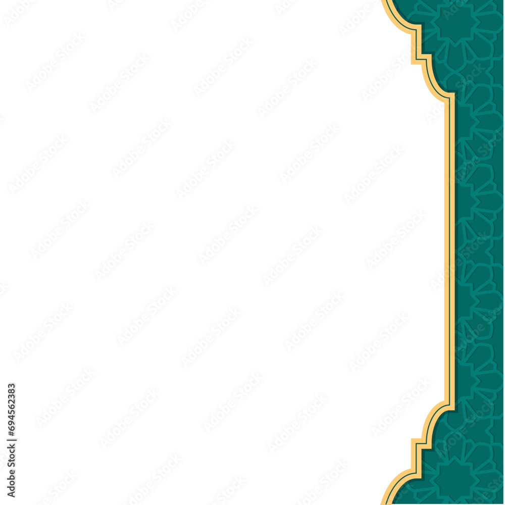 Obraz premium Green islamic border