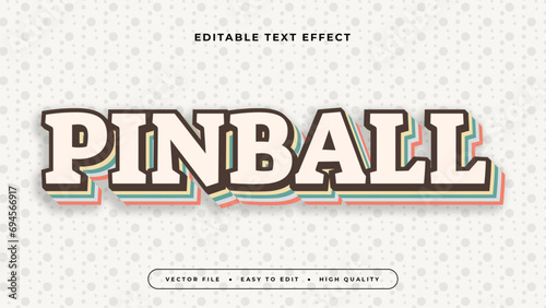 Colorful colourful pinball 3d editable text effect - font style