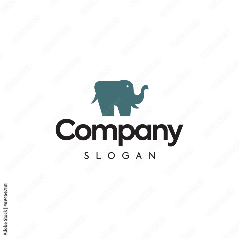 Abstract Elephant logo design timeless emblem brand identity logotype abstract minimalist monogram typography vector editable