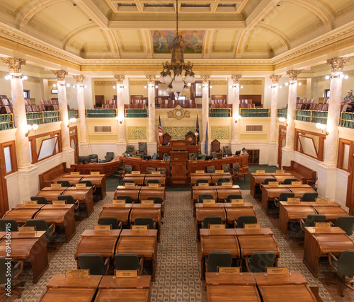 Inside the Pierre South Dakota Senate Chambers Capitol Building View From the Gallery photo