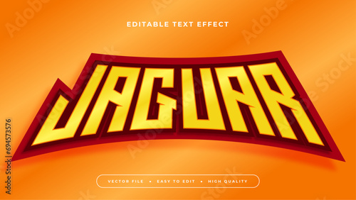 Red orange and yellow jaguar 3d editable text effect - font style
