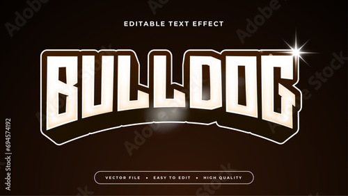 Wallpaper Mural Black and white bulldog 3d editable text effect - font style Torontodigital.ca