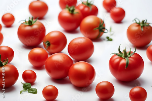 Tomatoes on white background © W2GO