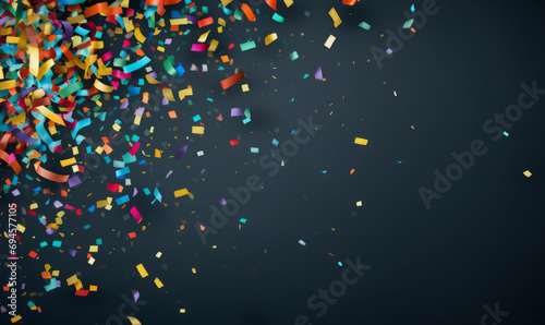 Colored confetti exploding Background 