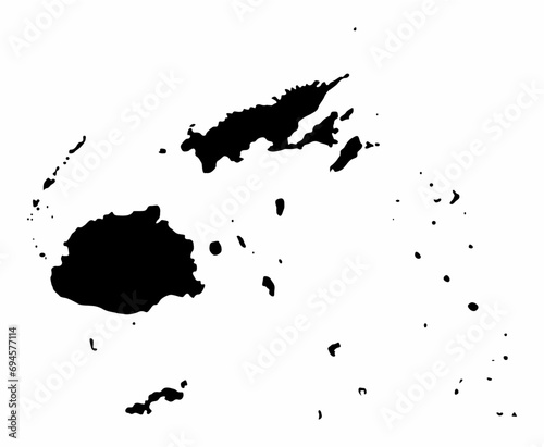 Fiji map silhouette