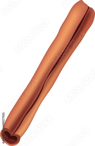 cinnamon stick. Colorful Isolated food illustration on transparent, png. Fragrant and healthy ingredient.Icon or card photo