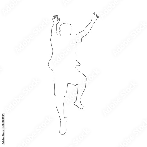people jumping happily icon
